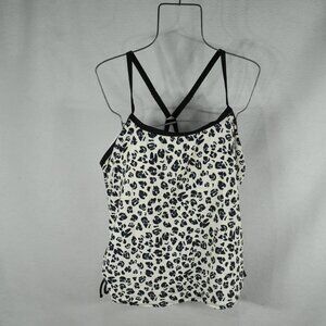 South Point woman's Tankini plus size 22W Two Piece MSRP$98.00 Printed Black NWT